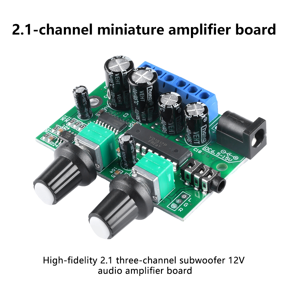 Diy Audio Electronics Kit - Мини-усилитель для сабвуфера 6Вт+6Вт+25Вт, 2.1-канальный, цифровой