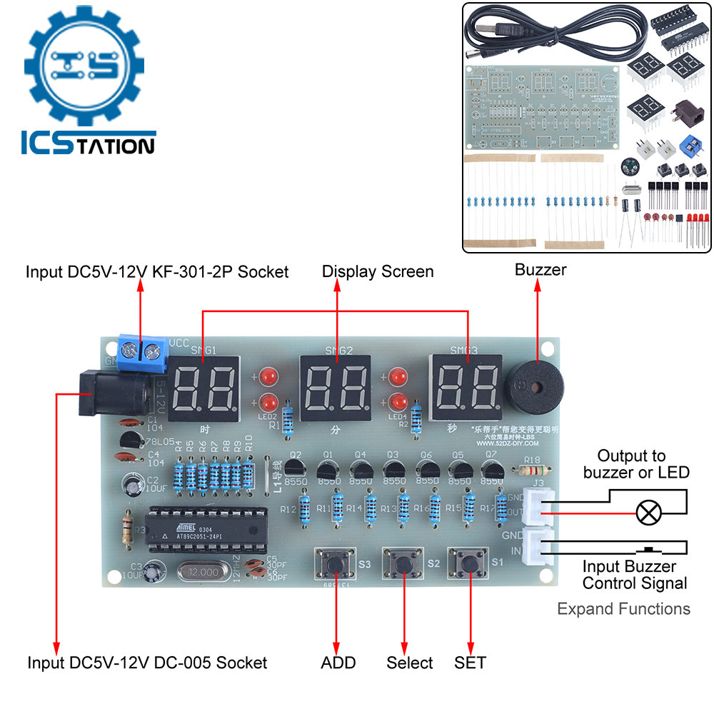 Diy Electronics Learning Kit - Электронный набор «сделай сам», 6-битный красный
