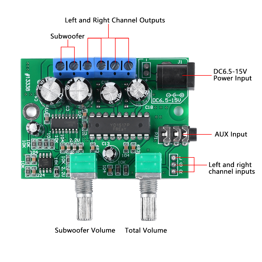 Мини-усилитель для сабвуфера 6 – обзор и цена Diy Audio Electronics Kit