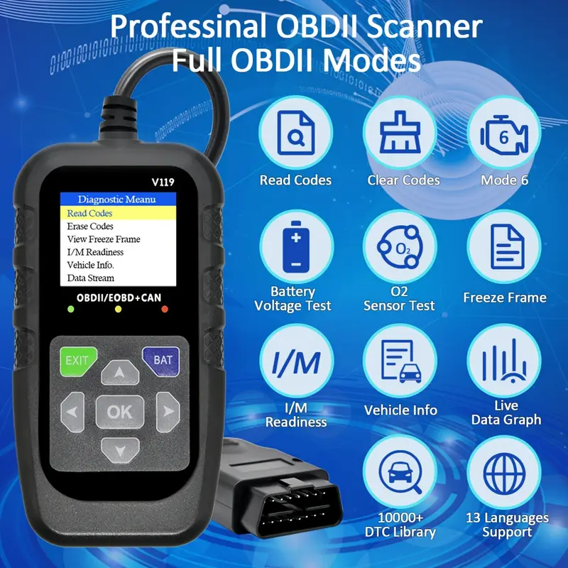 Сканер OBD2 V119, считыватель  – обзор и цена Logic Analyzer Usb