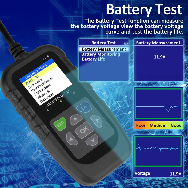 Сканер OBD2 V119, считыватель  – обзор и цена Logic Analyzer Usb